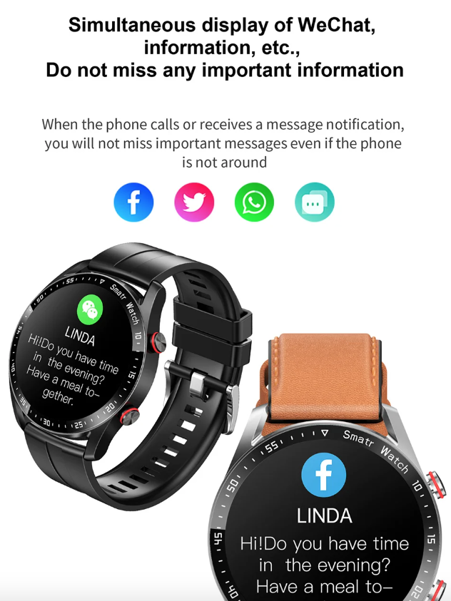 HW20 ECG+PPG Bluetooth-samtal Smartklocka