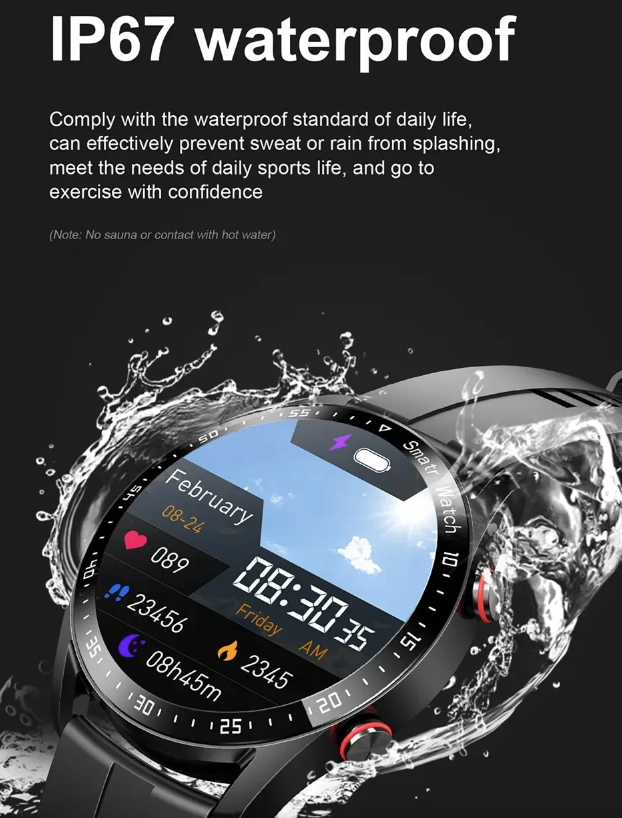 HW20 ECG+PPG Bluetooth-samtal Smartklocka