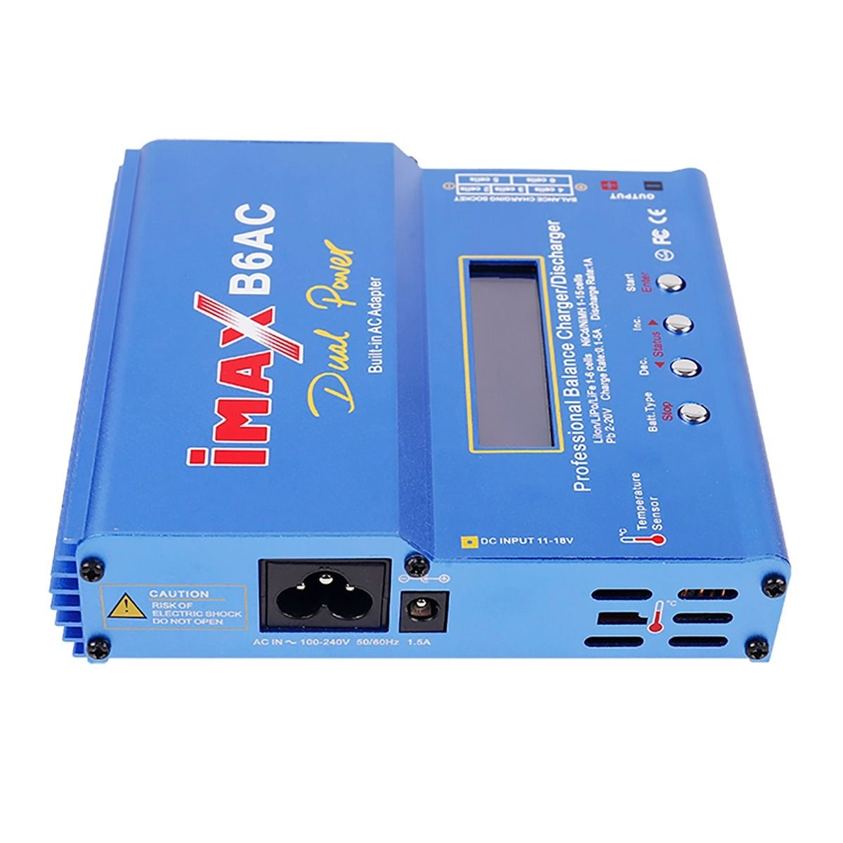 Imax B6AC 80W 6A RC Laddare digital LCD-skärm Li-ion LiFe NiMH säker batterihantering för hobbyentusiaster