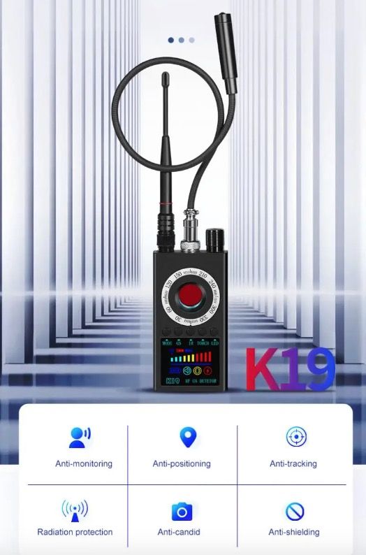 K19 Trådlös RF-signaldetektor GPS-spårare Kompakt Säkerhetsenhet för Integritetsskydd och Resesäkerhet