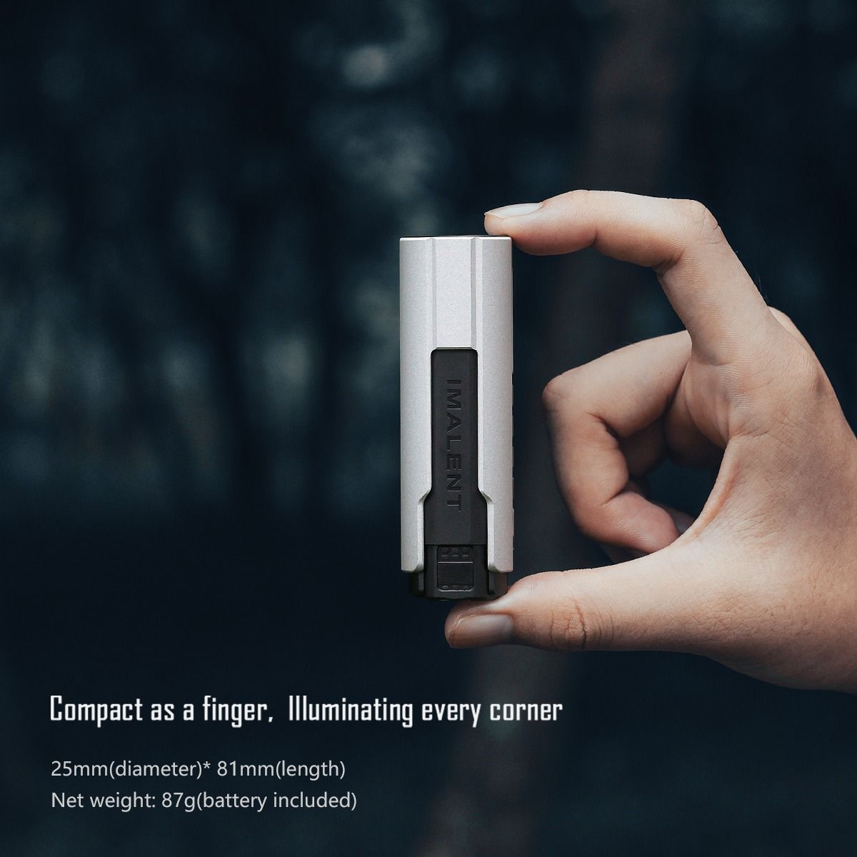 IMALENT LD35 EDC-ficklampa 1200 lumen | Uppladdningsbar USB-C LED med OLED & 328m räckvidd