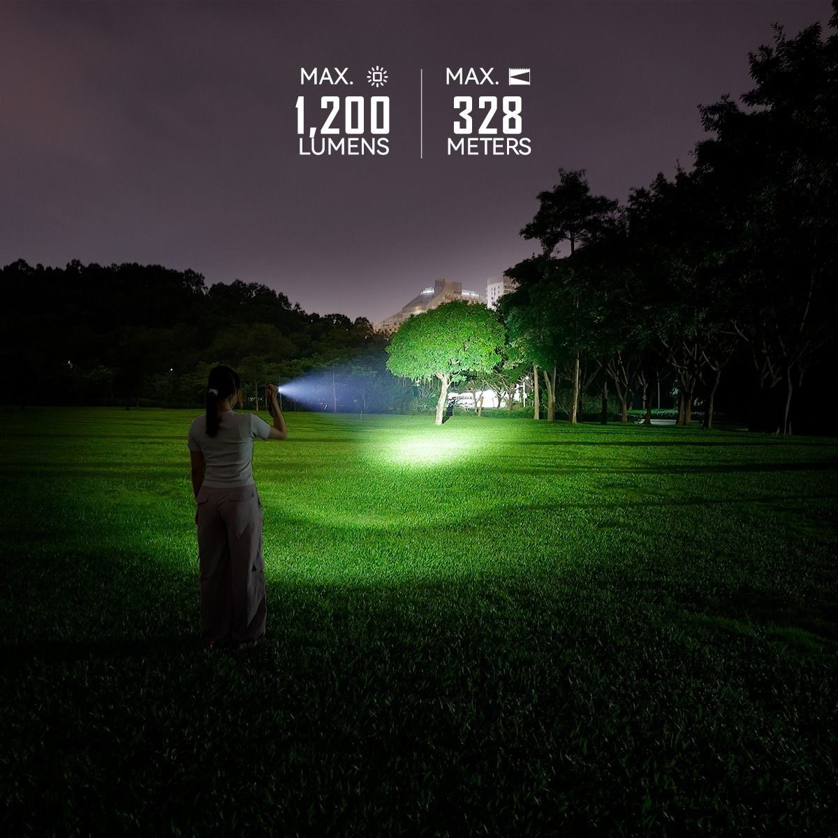 IMALENT LD35 EDC-ficklampa 1200 lumen | Uppladdningsbar USB-C LED med OLED & 328m räckvidd