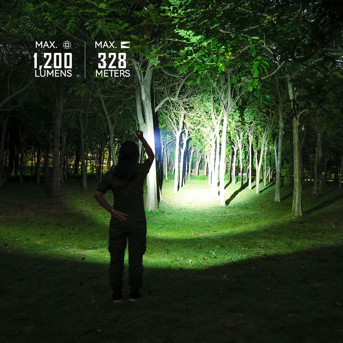 IMALENT LD35 EDC-ficklampa 1200 lumen | Uppladdningsbar USB-C LED med OLED & 328m räckvidd