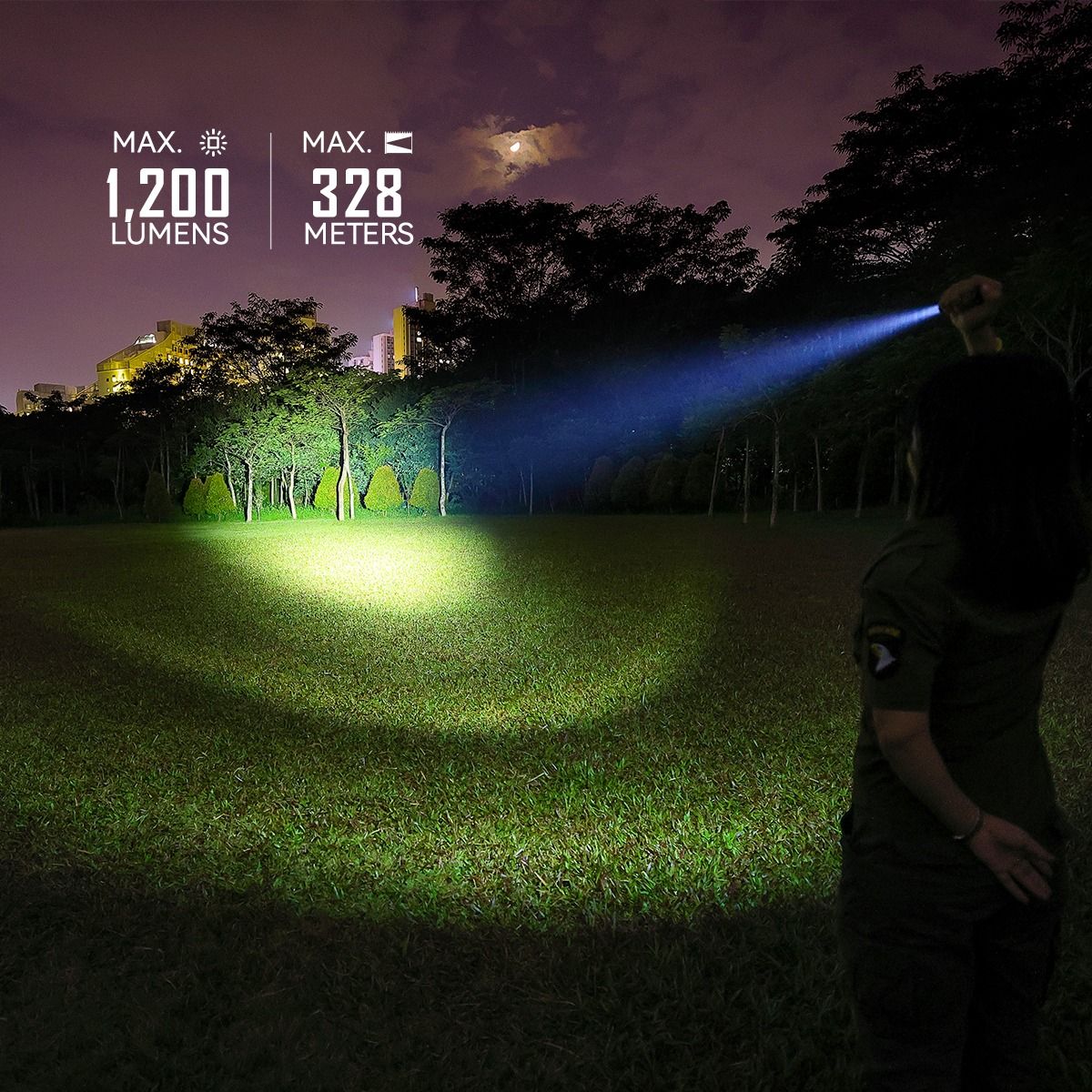 IMALENT LD35 EDC-ficklampa 1200 lumen | Uppladdningsbar USB-C LED med OLED & 328m räckvidd