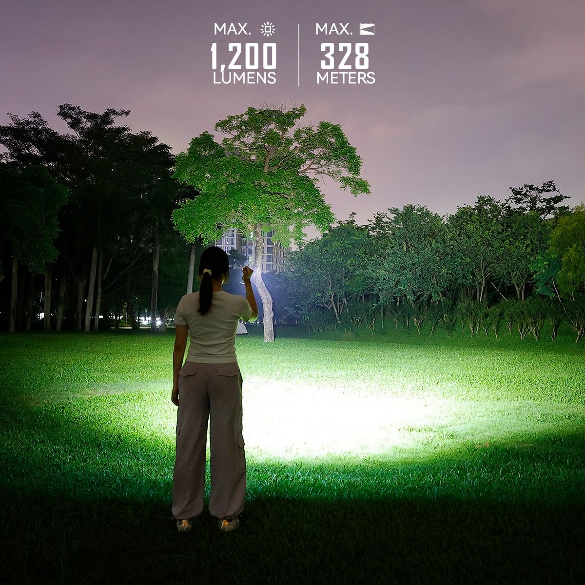 IMALENT LD35 EDC-ficklampa 1200 lumen | Uppladdningsbar USB-C LED med OLED & 328m räckvidd