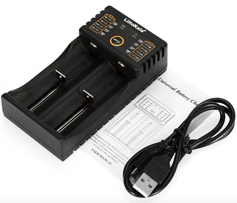 LiitoKala Lii-202 smart laddare med dubbla laddningskanaler effektiv för 18650 26650 NiMH batterihantering