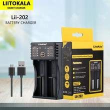 LiitoKala Lii-202 smart laddare med dubbla laddningskanaler effektiv för 18650 26650 NiMH batterihantering