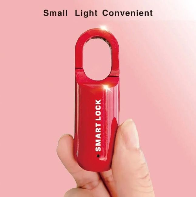 Mini Fingeravtryckshänglås USB-nyckellöst lås Snabb upplåsning Lätt design för resesäkerhet och biometrisk trygghet