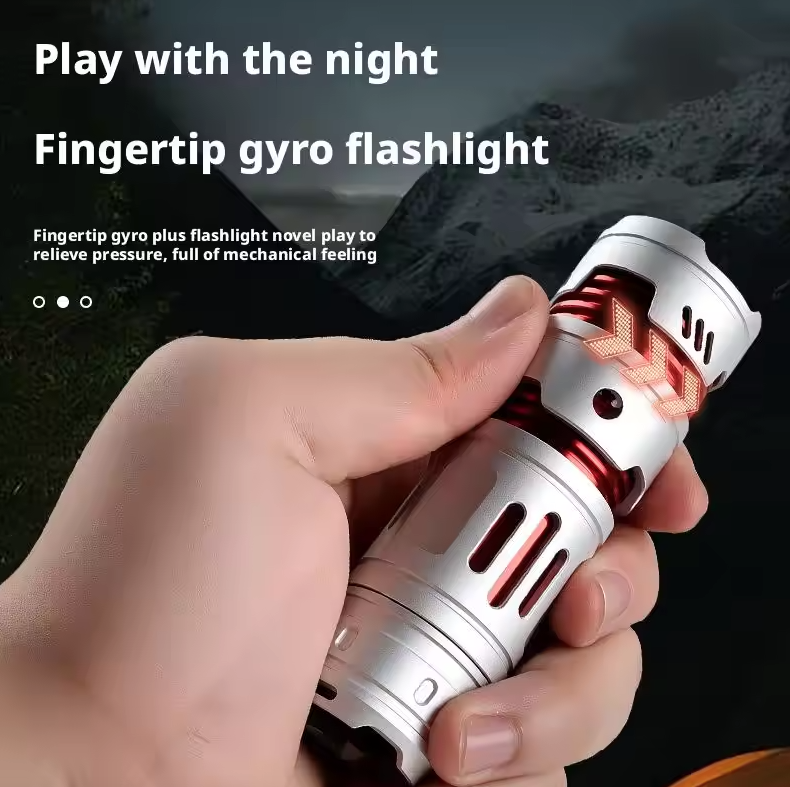 Bärbar mini EDC-ficklampa USB-laddningsbar nyckelringsficklampa