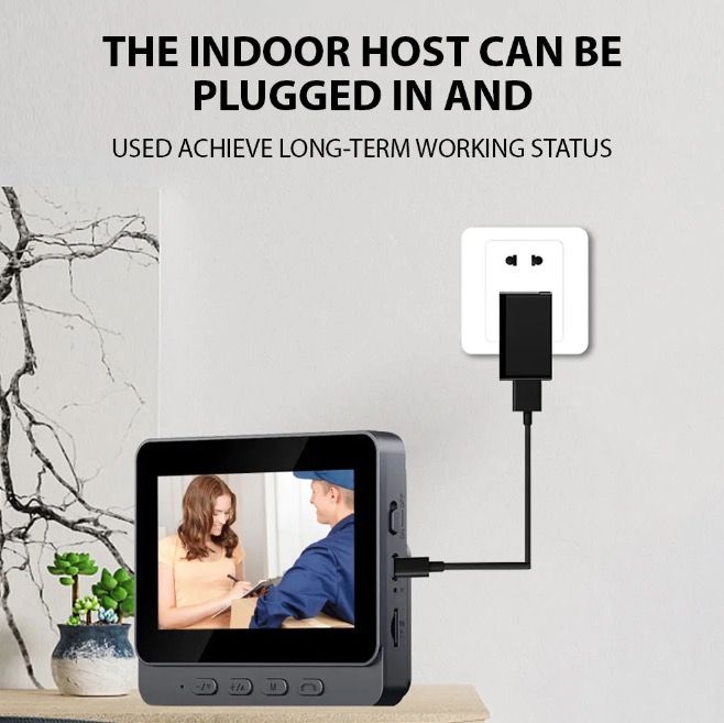 Upptäck M12 Trådlös Videodörrklocka Videointercom IR Night Vision Enkel Installation 4,3'' IPS-skärm Hemmasäkerhet