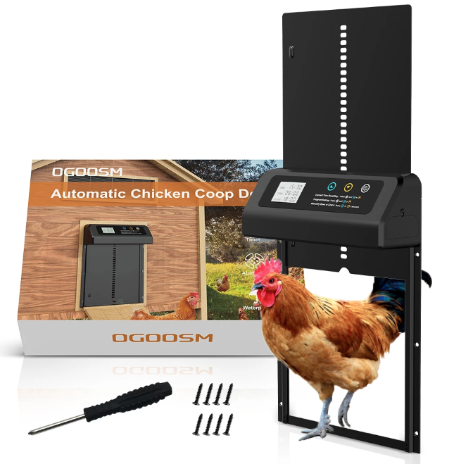 Automatisk Hönshusdörröppnare Elektrisk Kycklingdörr och Timer för Hönshus med Hållbar Konstruktion