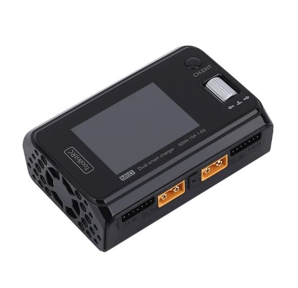 ToolkitRC M6D 500W 15A Dubbelkanal MINI Smart RC Laddare för LiPo LiHV Hög Effekt Snabb Laddning