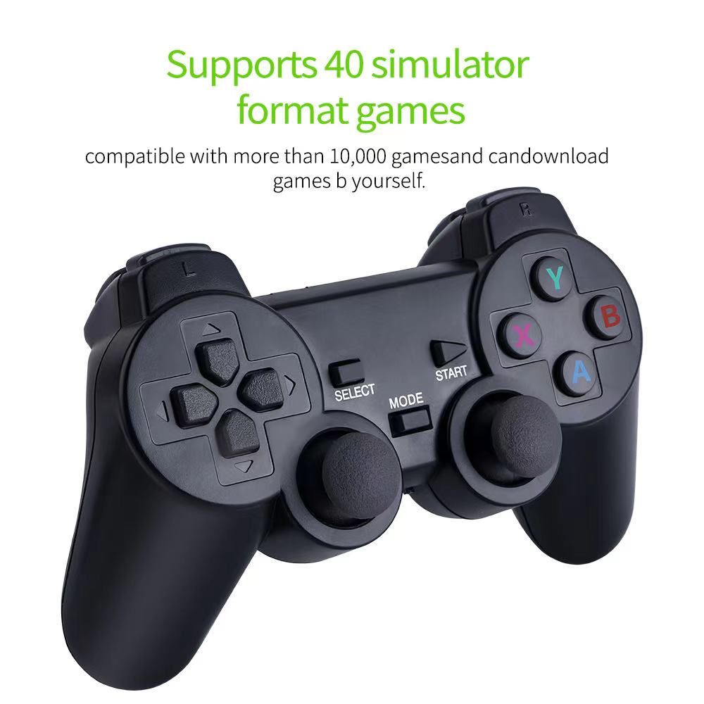Videospelkonsol 2.4G Dubbel Trådlös Handkontroll Game Stick 4K 10,000 Retrospel 64GB Julklapp Spelnostalgi