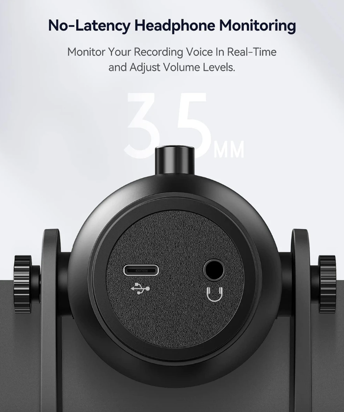 MU900PRO RGB USB-mikrofon för innehållsskapare med kardioid upptagningsmönster och anpassningsbara ljuseffekter