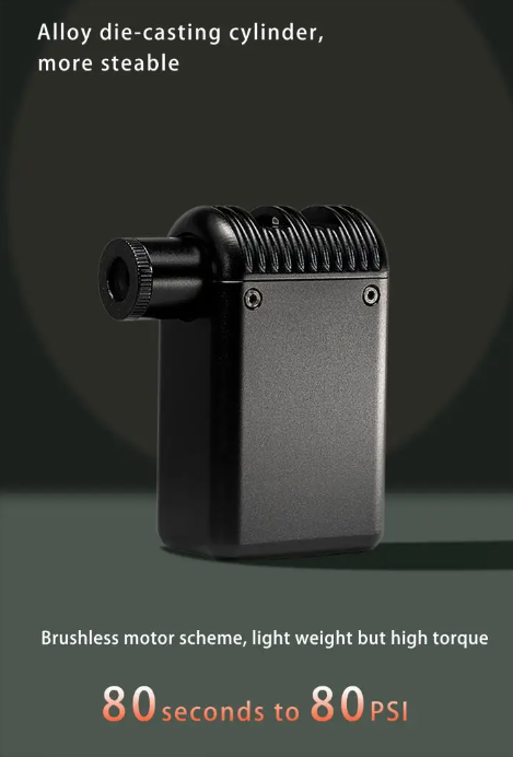 A2 Mini Elektrisk Luftpump Sladdlös Bärbar Cykelpump Presta Schrader Ventil Lätt Cykelutrustning