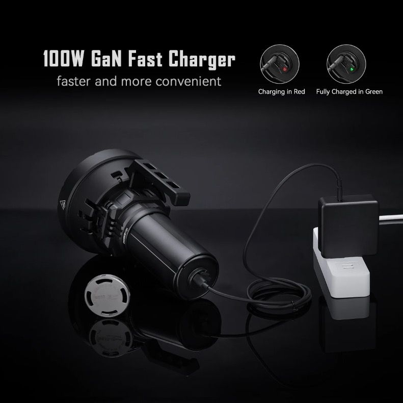 IMALENT MS32 200000 Lumen LED hög effekt ficklampa med flera belysningslägen för utomhusäventyr