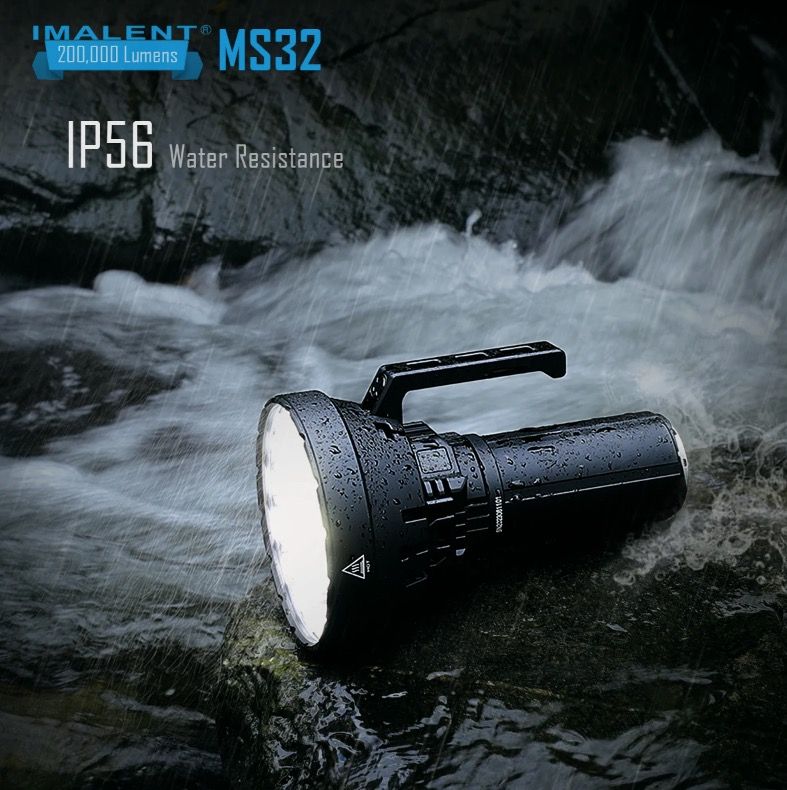 IMALENT MS32 200000 Lumen LED hög effekt ficklampa med flera belysningslägen för utomhusäventyr