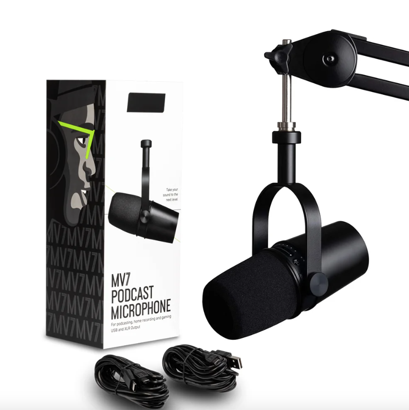 MV7 Professionell Dynamisk Mikrofon för Podcasting Live Streaming och Inspelning med Hög Kvalitet Ljud