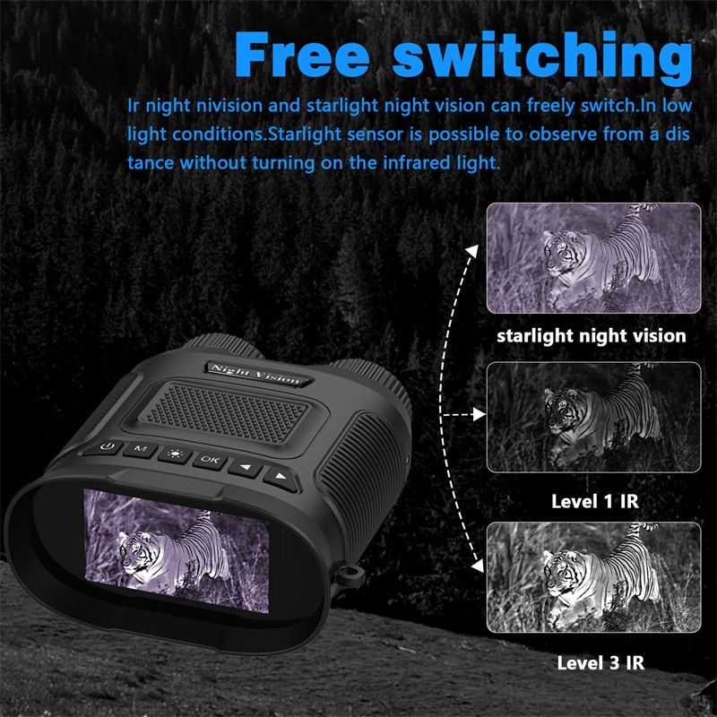 Upptäck Nattkikare DT29 med 850nm Infraröd 1080P HD 8X Digital Zoom Jaktkikare för Vildmarksobservation 350m