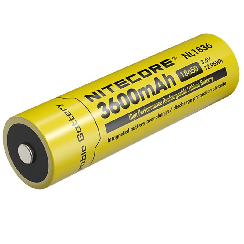 Nitecore 18650 NL1836 3600mAh Li-ion Uppladdningsbart Batteri för Ficklampa/Pannlampa