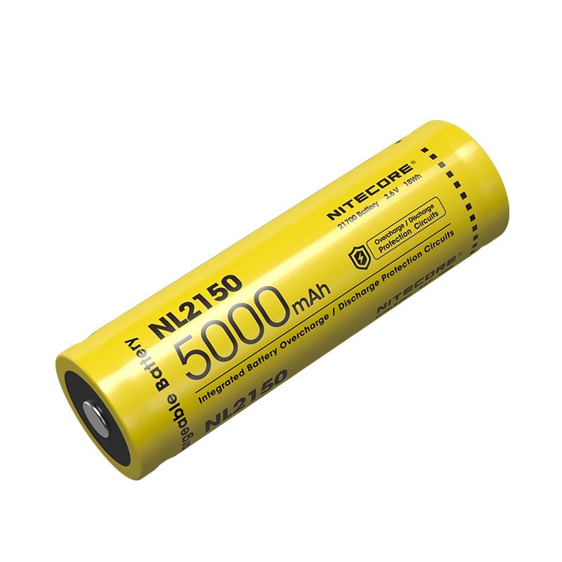 NITECORE NL2150 5000mAh 3.6V 21700 laddningsbart batteri för kraftfull ficklampa, drönare, utomhusutrustning
