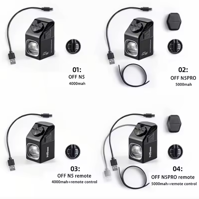 OFF-N5 LED-cykellampa 1000 lumen | USB-laddning | Robust cykelbelysning för MTB & racercykel