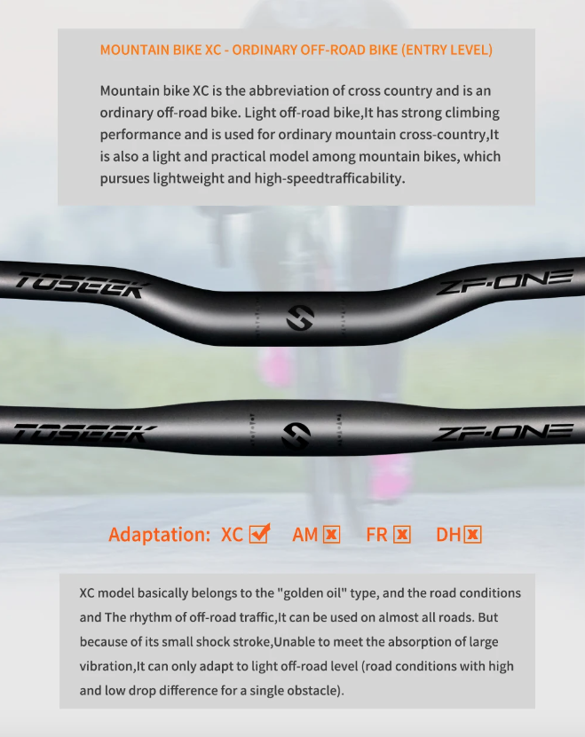 TOSEEK ZF-ONE MTB Carbonstyre 31.8mm Lättvikt Matt Svart 580mm 760mm Ergonomisk Design Premiumkvalitet