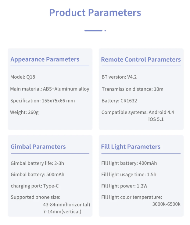 Upplev professionell kvalitet med Q18 Selfie Stick 360 rotation och innovativ design för stabila bilder och kreativ fotografering