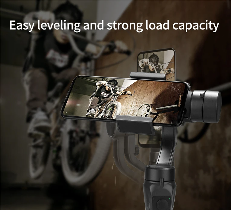 F6 3 Axis Gimbal Handhållen Stabilisator Skakfri Videoinspelning Ergonomiskt Handtag För Mobilfotografering