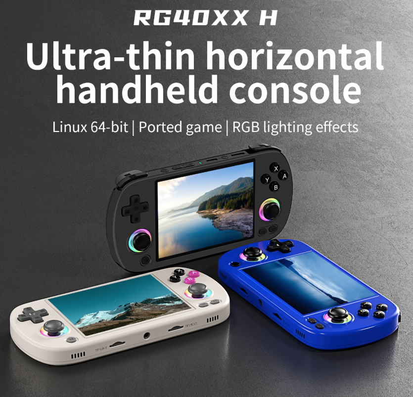 ANBERNIC RG40XX H – Din retro handhållna spelkonsol med Linux & 4.0" IPS skärm!