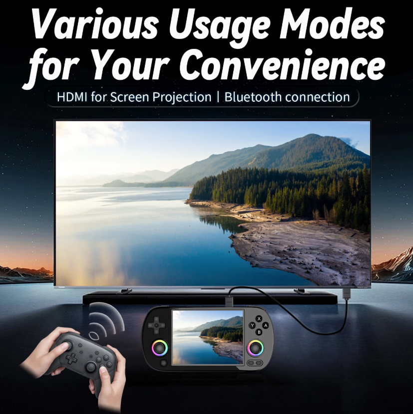 ANBERNIC RG40XX H – Din retro handhållna spelkonsol med Linux & 4.0" IPS skärm!