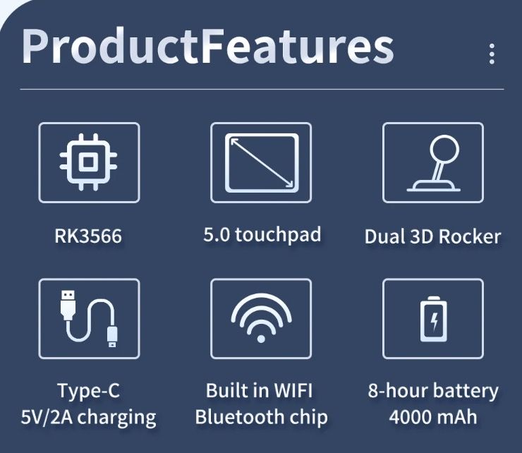 POWKIDDY RGB10 MAX3 Retro Handhållen Spelkonsol med 5 Tums IPS Skärm och RK3566 för Hög Prestanda