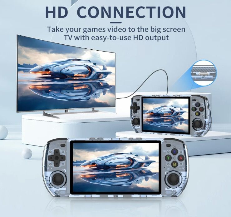 POWKIDDY RGB10 MAX3 Retro Handhållen Spelkonsol med 5 Tums IPS Skärm och RK3566 för Hög Prestanda