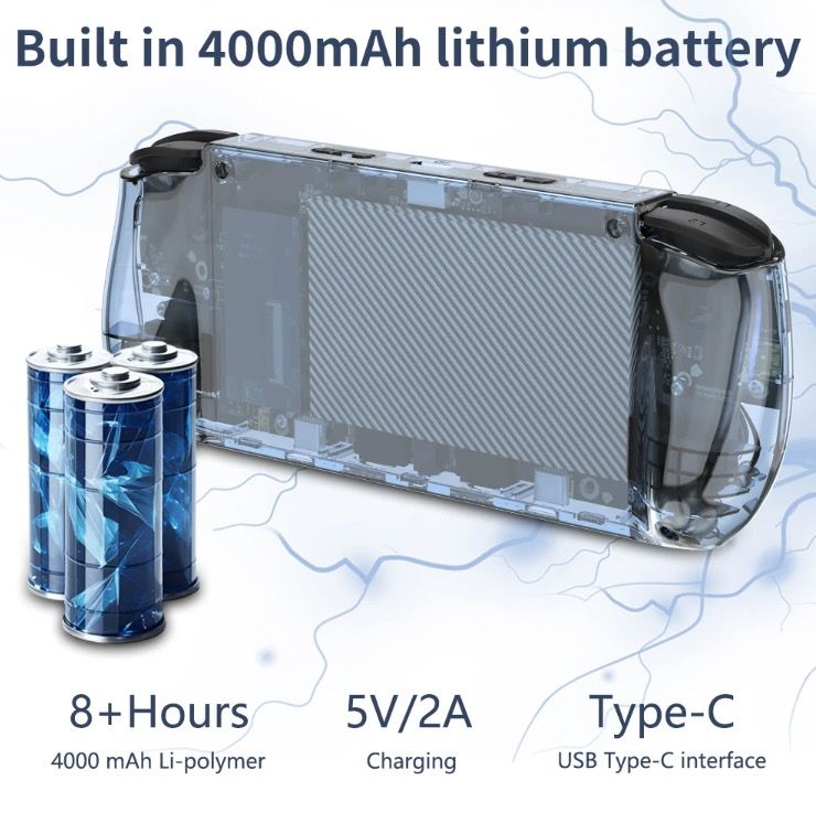 POWKIDDY RGB10 MAX3 Retro Handhållen Spelkonsol med 5 Tums IPS Skärm och RK3566 för Hög Prestanda