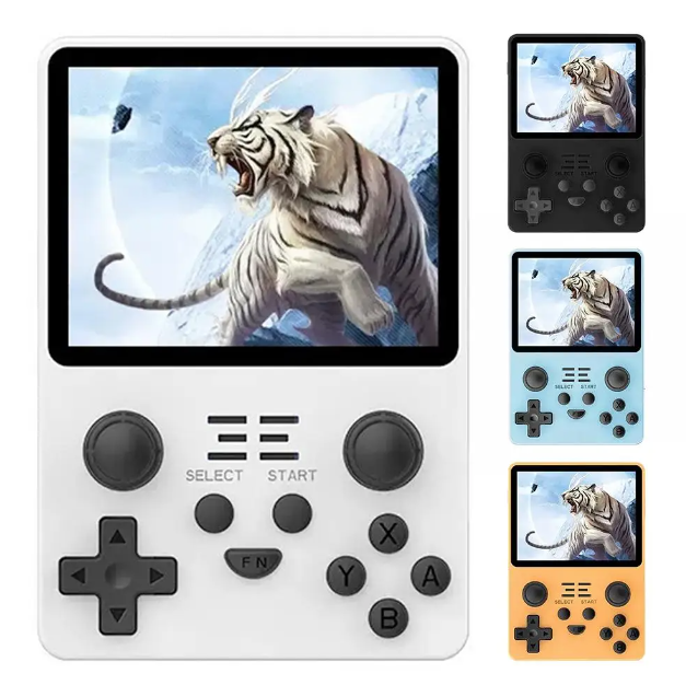POWKIDDY RGB20S Retrokonsol Handhållen Spelkonsol med 3,5-tums IPS Skärm och RK3326 Stöd för N64 PS1 MAME