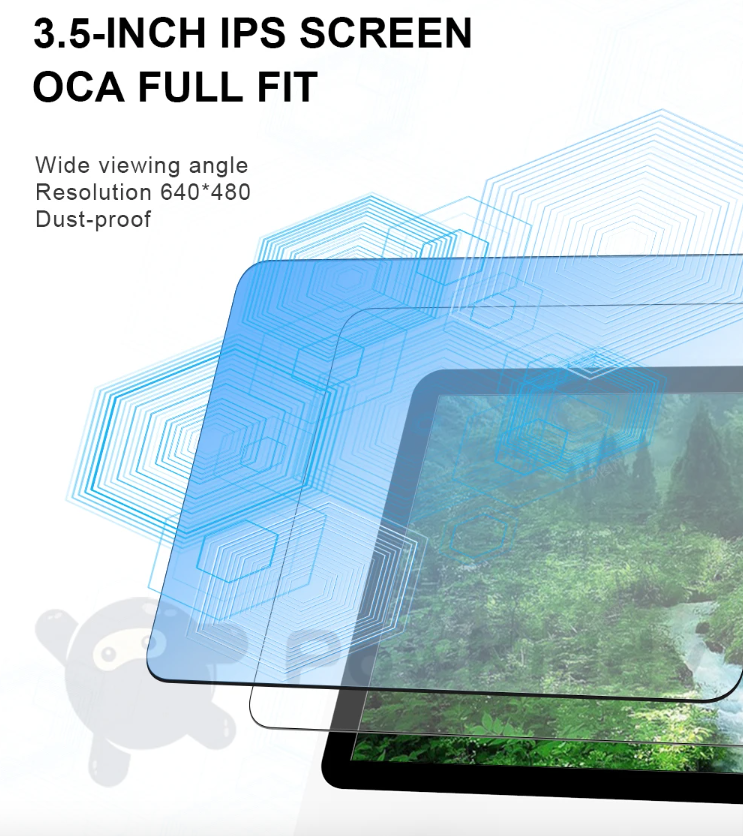 POWKIDDY RGB20S Retrokonsol Handhållen Spelkonsol med 3,5-tums IPS Skärm och RK3326 Stöd för N64 PS1 MAME