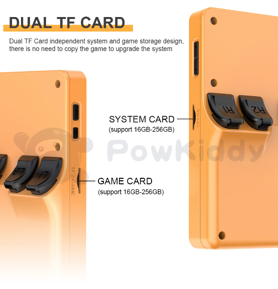 POWKIDDY RGB20S Retrokonsol Handhållen Spelkonsol med 3,5-tums IPS Skärm och RK3326 Stöd för N64 PS1 MAME