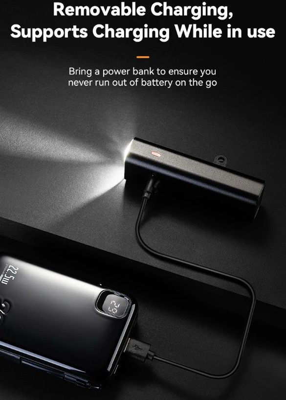 ROCKBROS RHL-1000LUMEN LED cykelfrontljus hög ljusstyrka regntätt Type-C uppladdningsbar för nattcykling