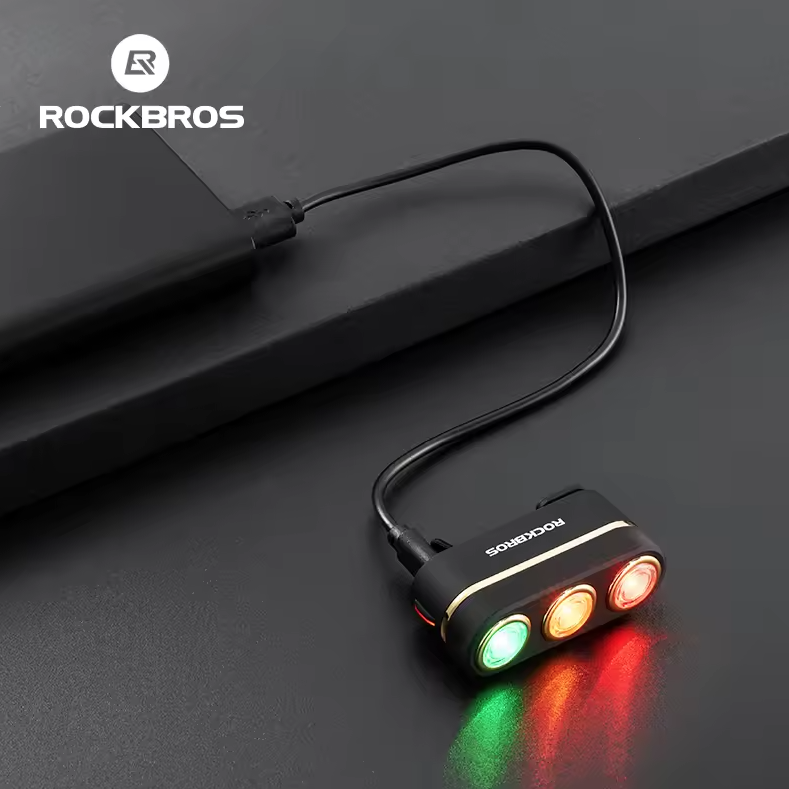 ROCKBROS Smart Cykelbakljus | Bromssensor & IP64 Vattentät | Type-C | Nattcykling Säkerhet