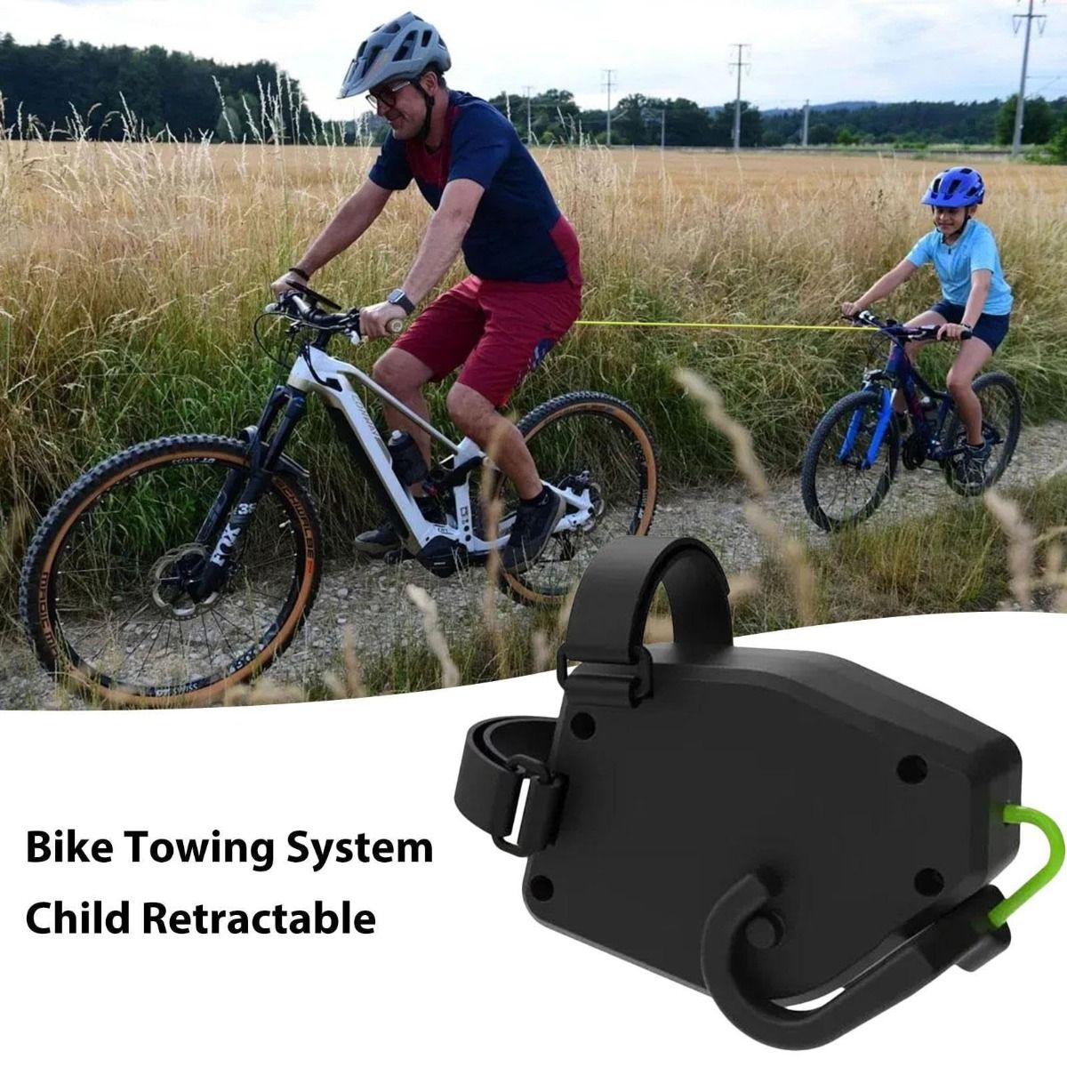 Cykelbogseringsrep Flexibelt Infällbart Cykeltraktor för Barn Mountainbike Familjeäventyr Enkel Installation