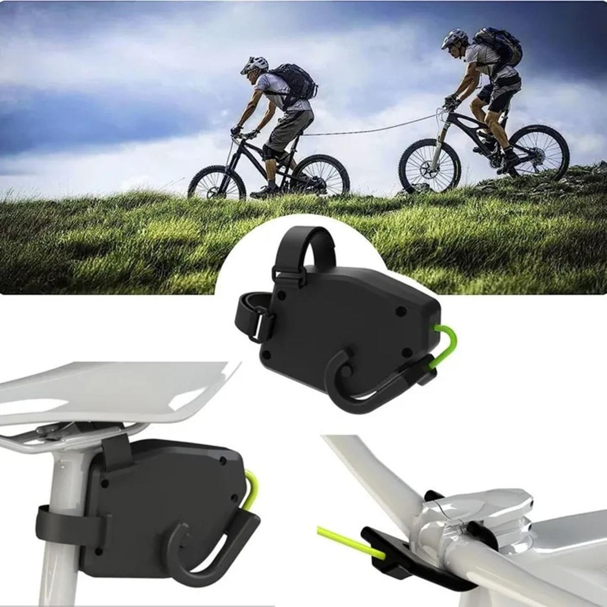 Cykelbogseringsrep Flexibelt Infällbart Cykeltraktor för Barn Mountainbike Familjeäventyr Enkel Installation