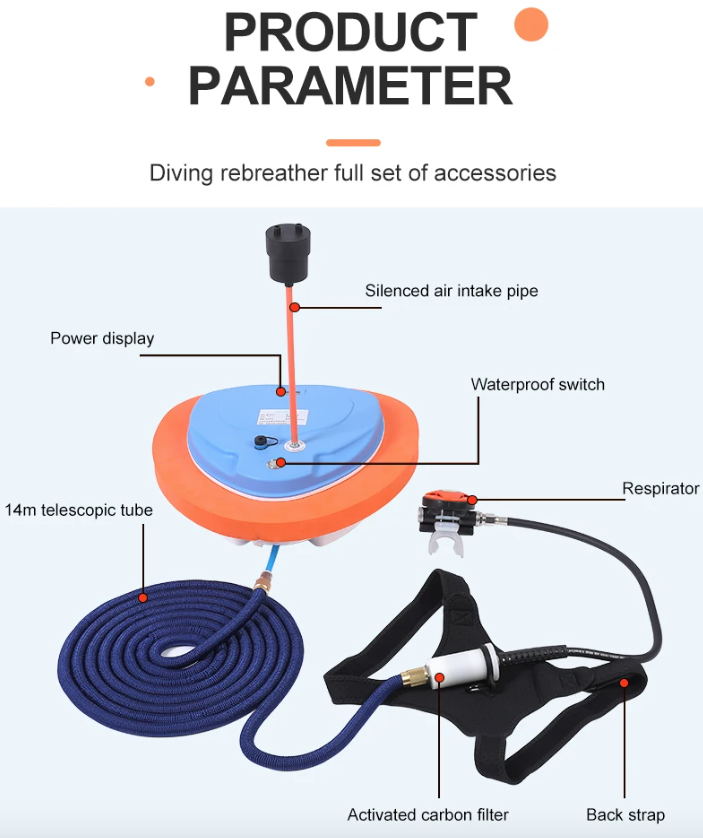 Scuba Diving Ventilator Z270 Z500 trygg och bekväm dykning med avancerad undervattensutrustning och lång batteritid