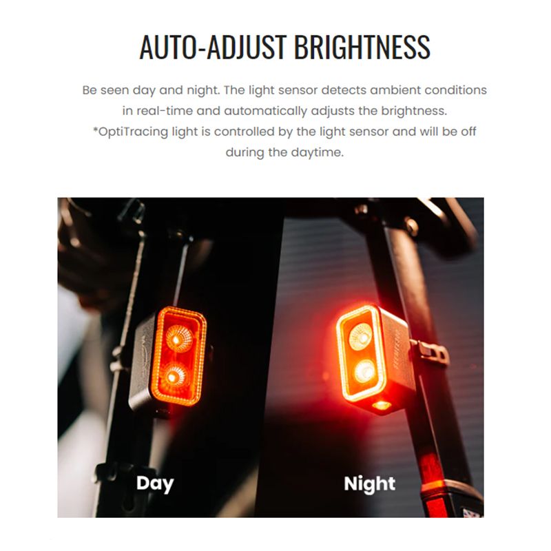 Magicshine SEEMEE300 Smart bakljus med 300 lumen, 360° synlighet, IPX6 vattentät, cykelsäkerhetsljus