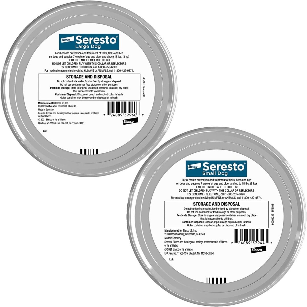 Seresto Large Dog lopp- och fästinghalsband | 8 månaders skydd | Veterinärrekommenderad stor hund