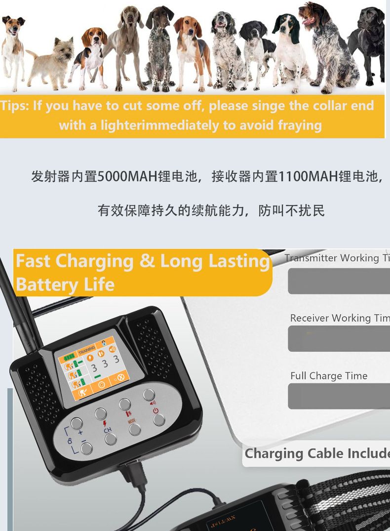 Få frihet för din hund med det 3 i 1 trådlösa elektroniska hundstängslet med elektronisk radar och skällkontrollenhet