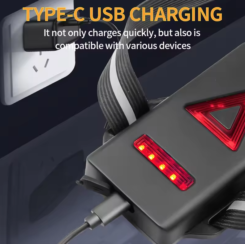 Löparlampa Bröstlampa LED-lampa Ultraljus 500lm & Justerbar stråle, Vattentät, Säker nattlöpning