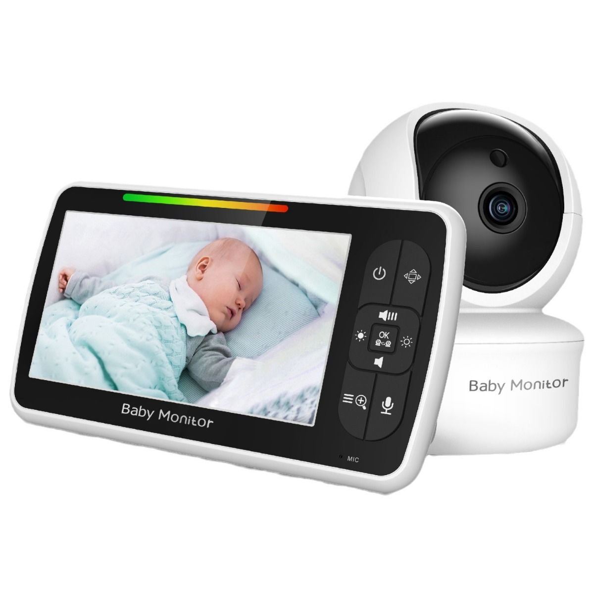 SM650 bärbar videobabymonitor HD 720P babyvakt långvarig batteritid tvåvägsljud babysäkerhet föräldraskap
