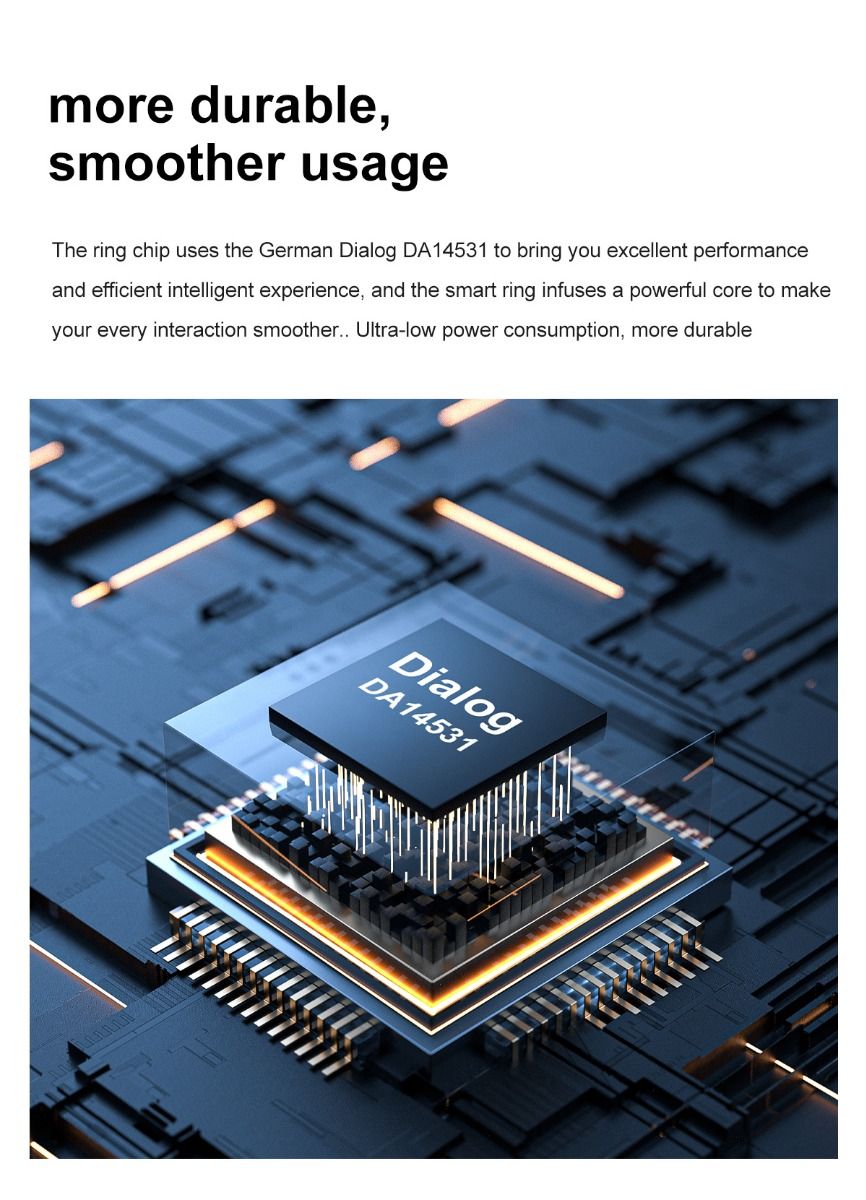 Multifunktionell smart ring bärbar teknologi med pulsmätning blodtryck sömnanalysering avancerad spårning
