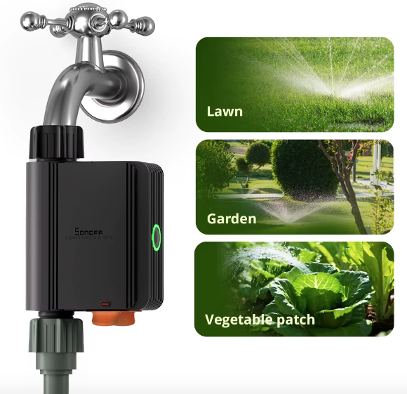 SONOFF SWV Zigbee 3.0 Smart vattenventil automatiserad effektiv bevattning eWeLink Alexa Google enkel installation