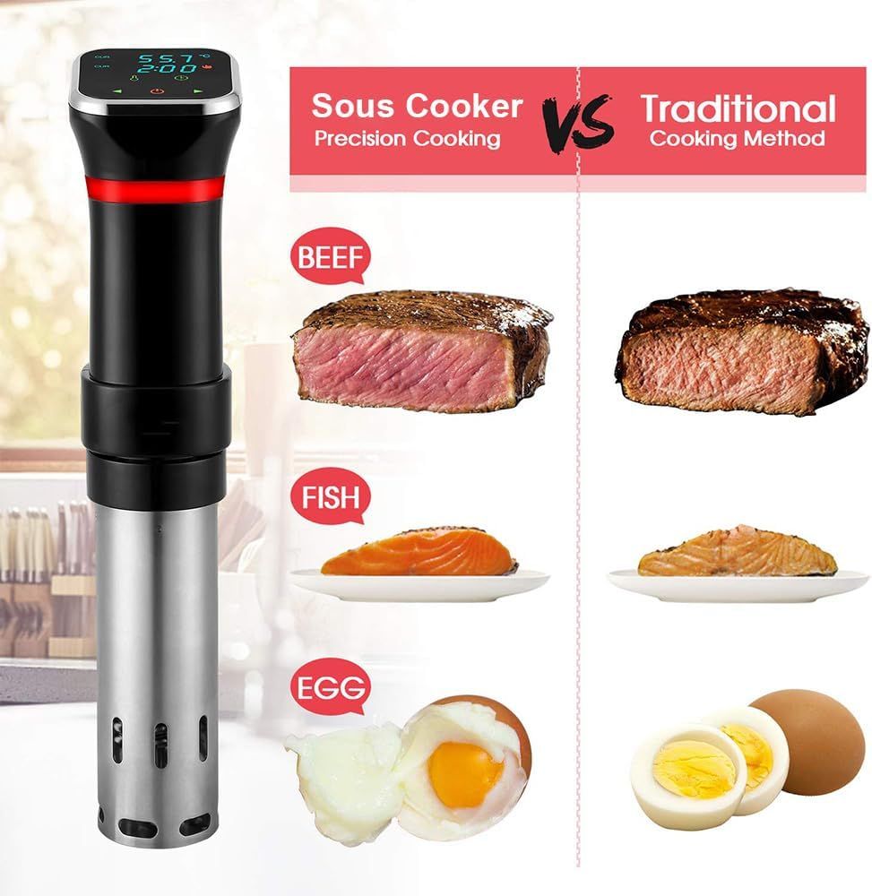 Upptäck användarvänlig Sous Vide precisionskokare för molekylär gastronomi perfekt för hemmakockar